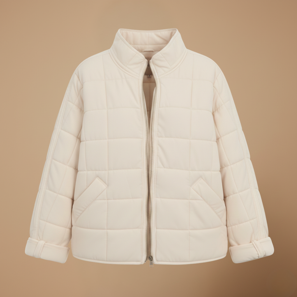 Women's casual zip-up puffer jacket Fashion Grand