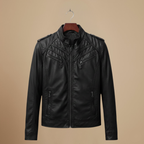 Slim Fit Zip-Up Motorcycle Jacket for Men Fashion Grand