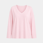 Women’s relaxed v-neck long sleeve blouse Fashion Grand