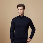 Casual Half Zip Slim Fit Sweatshirt Fashion Grand