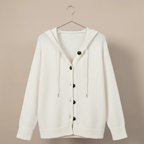 Women’s hooded single-breasted buttoned cardigan Fashion Grand