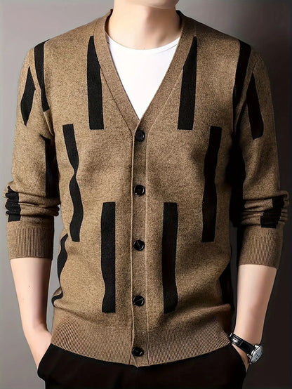 Men's V-Neck Knit Cardigan Fashion Grand