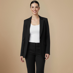 Women's Light Coloured Vintage Notched Lapel Blazer Fashion Grand