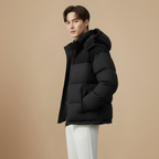 Puffer jacket hooded thick windbreaker casual Fashion Grand