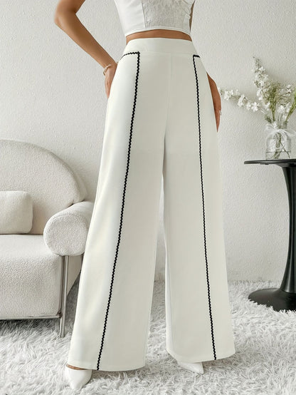 Women's Geometric Wide-Leg Trousers Fashion Grand