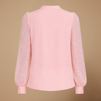 Women's v-neck long sleeve detail blouse Fashion Grand