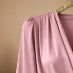 Women's v neck long lantern sleeve blouse Fashion Grand