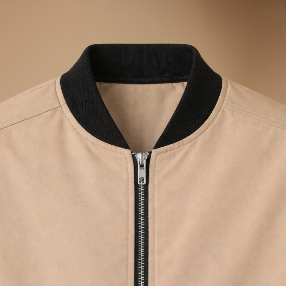 Men's slim fit zip-up bomber jacket Fashion Grand