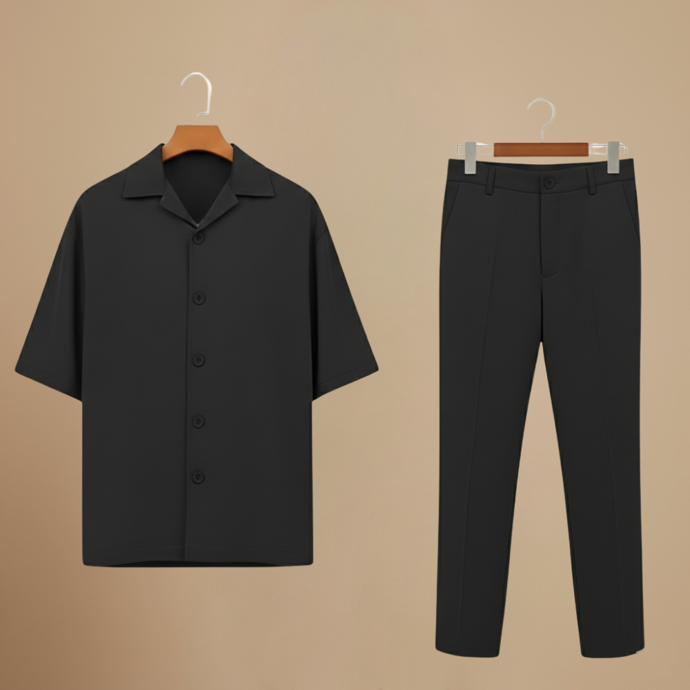 Men's short sleeve shirt two-piece set Fashion Grand