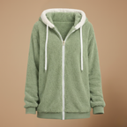 Women's warm fuzzy zip hoodie jacket Fashion Grand