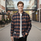 Men's classic plaid button down shirt Fashion Grand