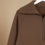 Women's casual quarter zip-up tracksuit set Fashion Grand