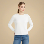 Slim Fit Long Sleeve Pullover Knitwear Top Fashion Grand