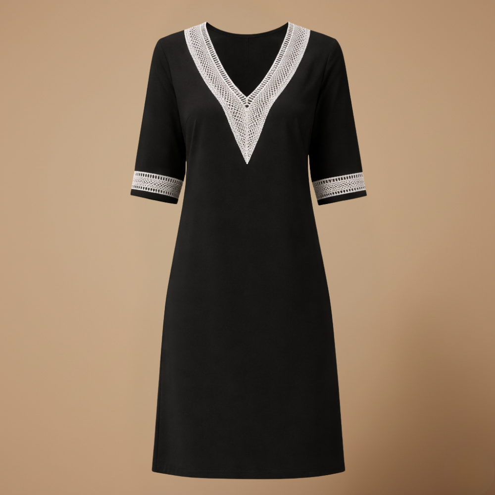 Women's mid-length v-neck summer dress Fashion Grand