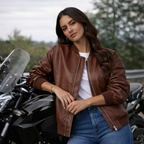 Women’s Faux Leather Bomber Jacket Fashion Grand