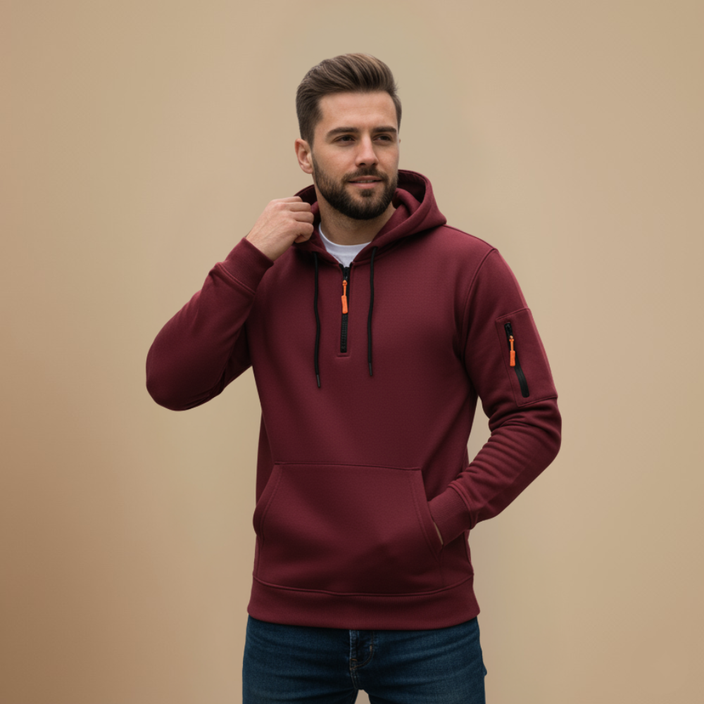 Casual Zip Pocket Hoodie For Men Fashion Grand