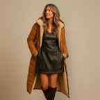 Sleek Long Hooded Winter Coat for Women Fashion Grand