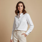 Elegant Long Sleeve Button Blouse Fashion Grand