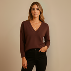 Classic V Neck Knitted Sweater Fashion Grand