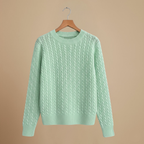 Women’s round neck long sleeve knit sweater Fashion Grand