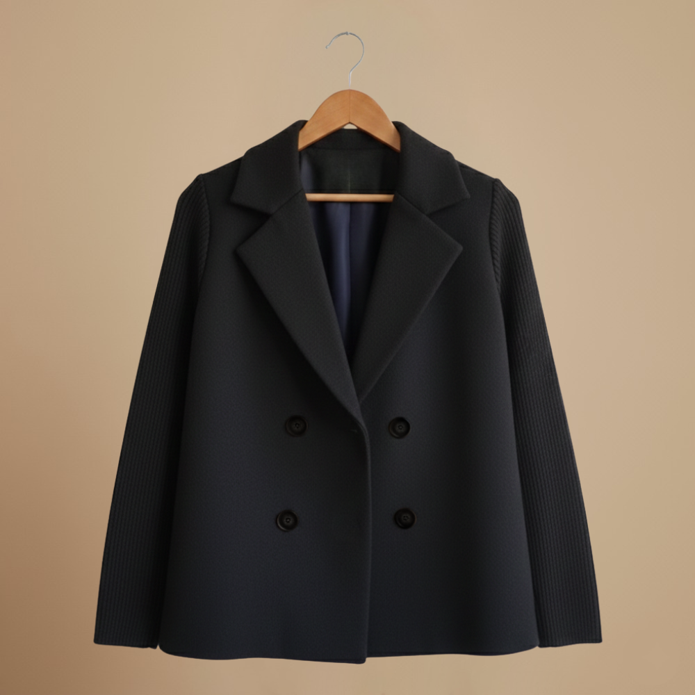 Women's Casual Blend Double-Breasted Blazer Fashion Grand