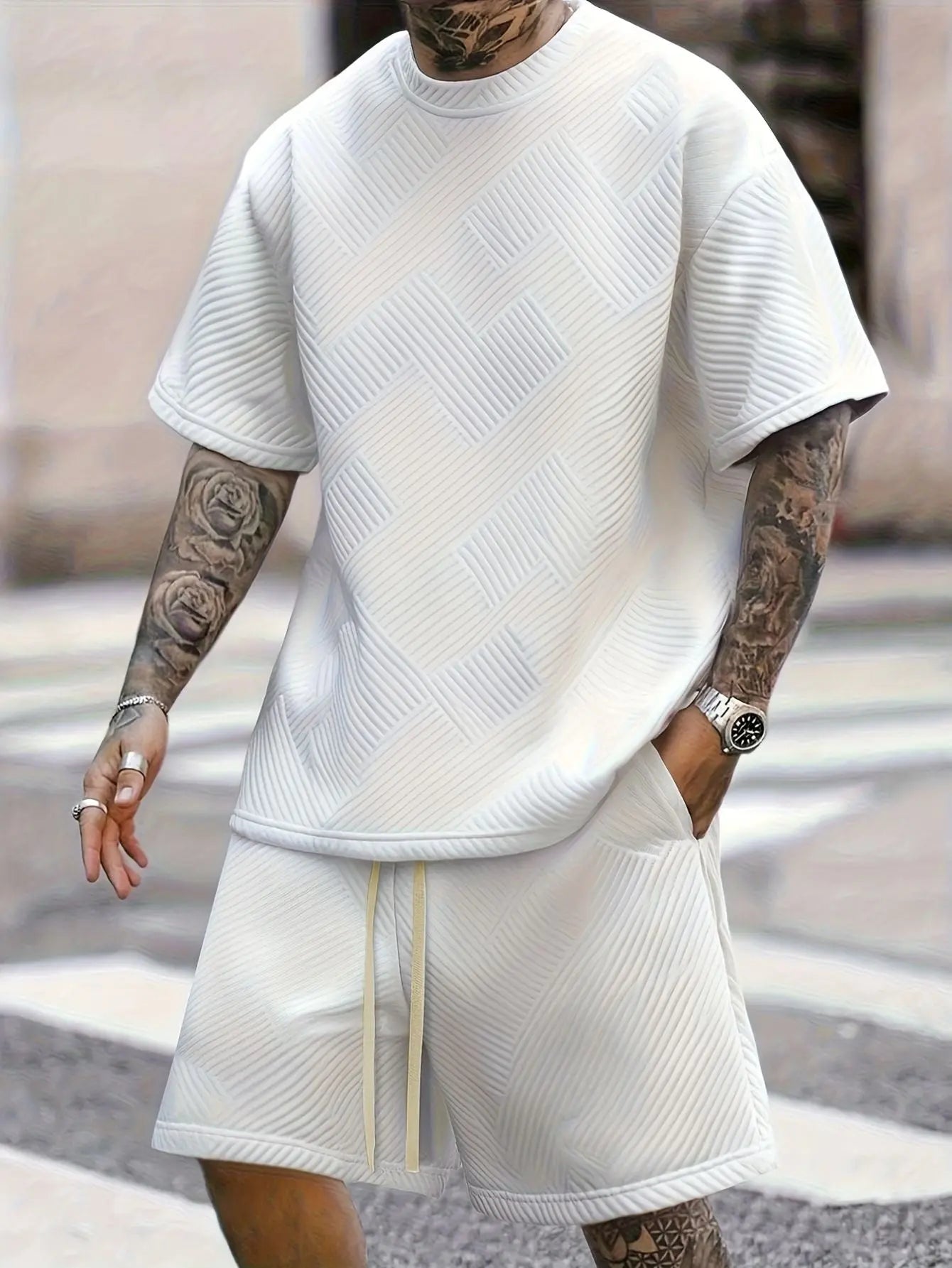 Men's Summer Short Sleeve Sport Set Fashion Grand