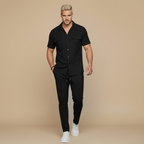 Casual Shirt Trousers Matching Two Piece Set for Men Fashion Grand
