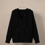 Women’s hooded single-breasted buttoned cardigan Fashion Grand