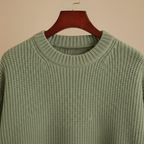 Men's ribbed crewneck pullover jumper Fashion Grand