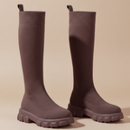Women's elasticated mid calf boots Fashion Grand