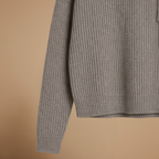 Crew Neck Knitted Sweater with Chest Pocket for Women Fashion Grand
