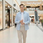 Men's vintage spring long-sleeve shirt