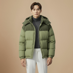 Puffer jacket hooded thick windbreaker casual Fashion Grand