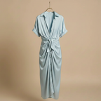 Women's midi dress with waist tie Fashion Grand