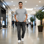 Men's classic straight leg denim jeans Fashion Grand