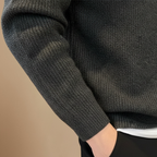 Men's polo collar knitted long sleeve pullover sweater Fashion Grand
