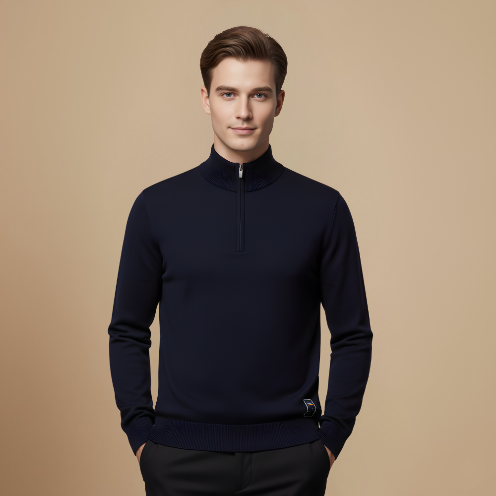 Casual Half Zip Slim Fit Sweatshirt Fashion Grand