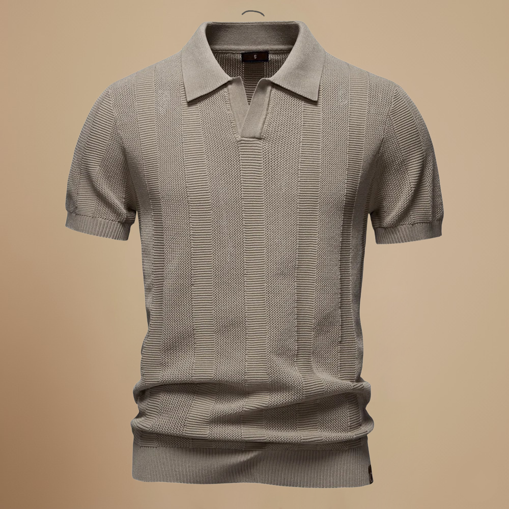 Men's v-neck collar short sleeve polo shirt Fashion Grand