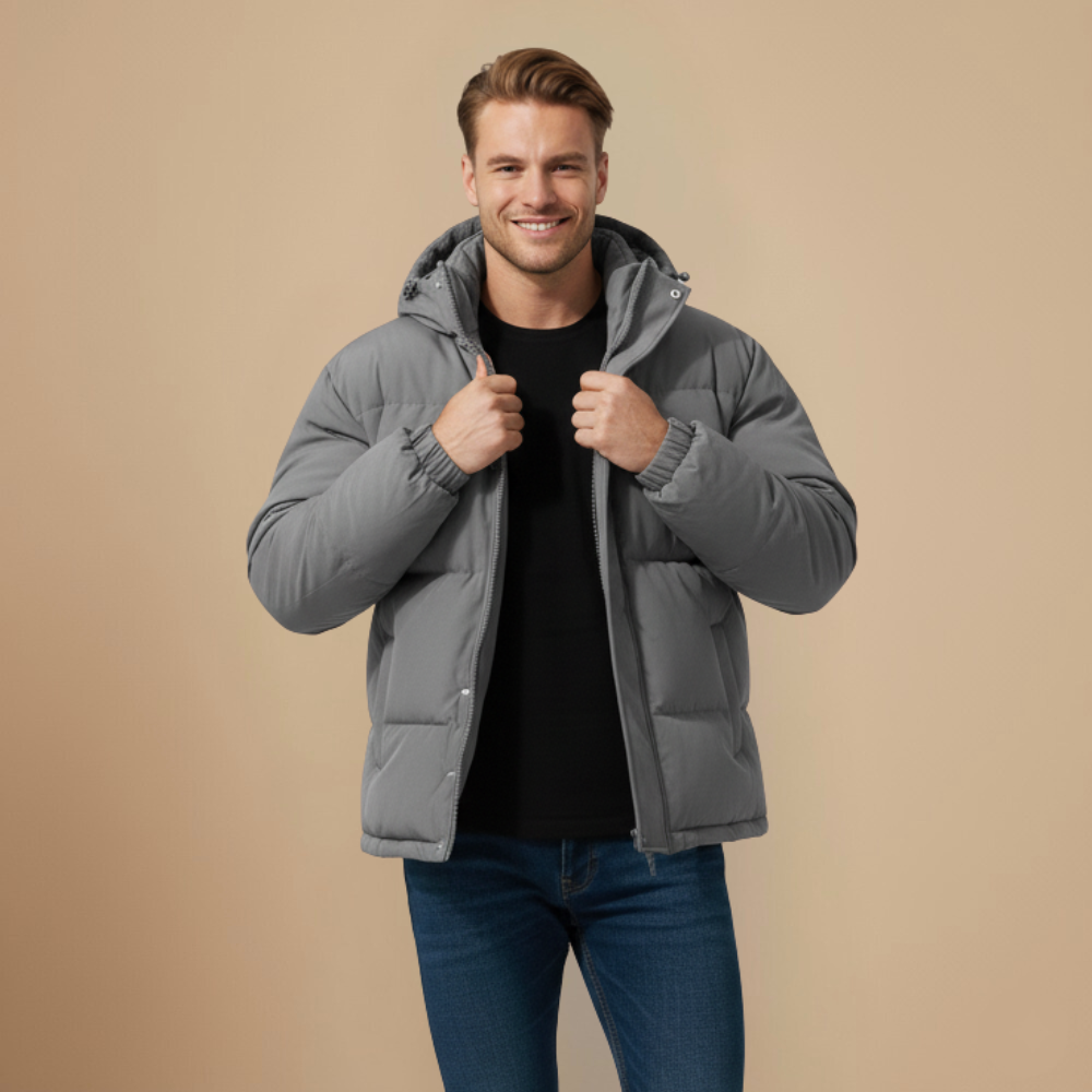 Men's Oversized Hooded Fleece Winter Parka Fashion Grand