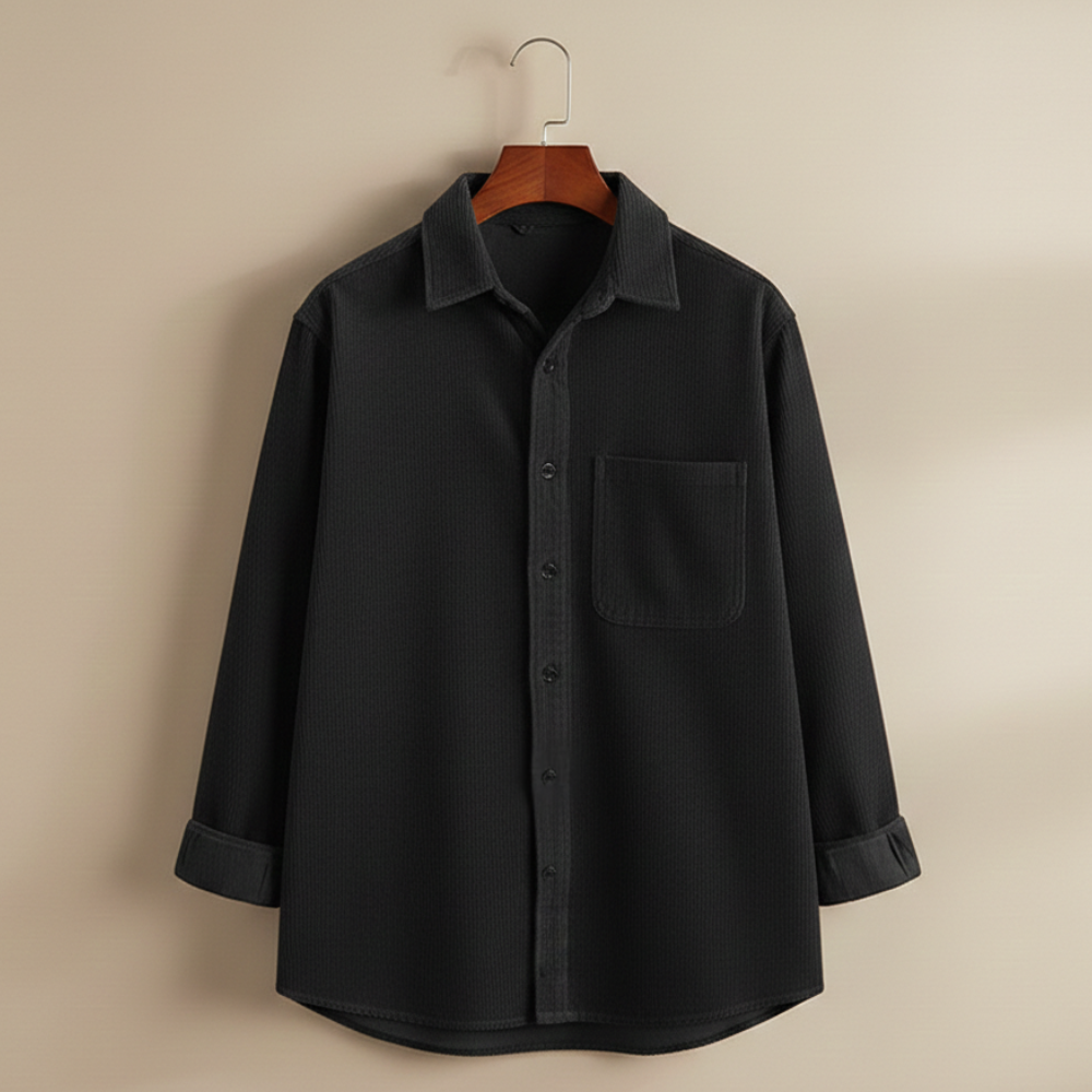 Men's vintage long sleeve corduroy shirt Fashion Grand