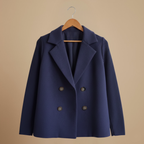 Women's Casual Blend Double-Breasted Blazer Fashion Grand