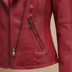 Women’s leather short fit jacket Fashion Grand