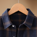 Men's plaid long sleeve shirt with button front closure Fashion Grand