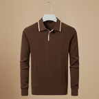 Men's button collar long sleeve polo shirt Fashion Grand