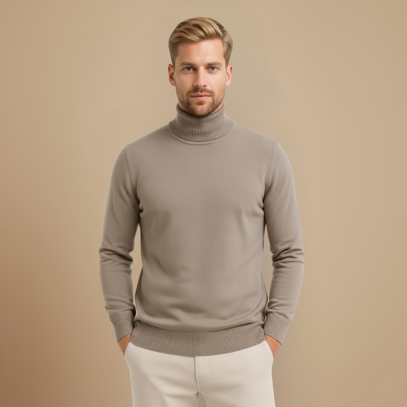 High Neck Pullover Winter Sweater Layering Essential Fashion Grand