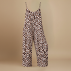Women’s casual chic leopard print wide leg jumpsuit Fashion Grand