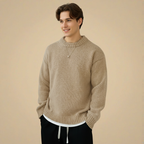 Solid Colour Crew Neck Minimalist Sweater Fashion Grand