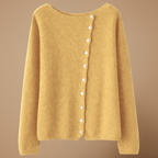 Women’s asymmetric buttoned design knitted jumper Fashion Grand