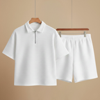 Men's casual short sleeve textured set Fashion Grand