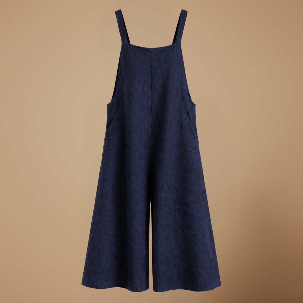 Women’s wide-leg jumpsuit with strap detail for casual wear Fashion Grand